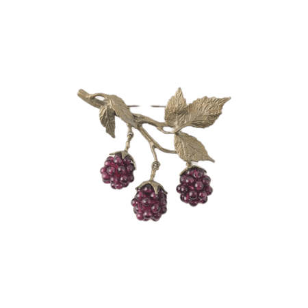 raspberry brooch