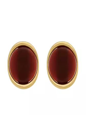 Saint Laurent Oval Cabochon Earrings - Farfetch