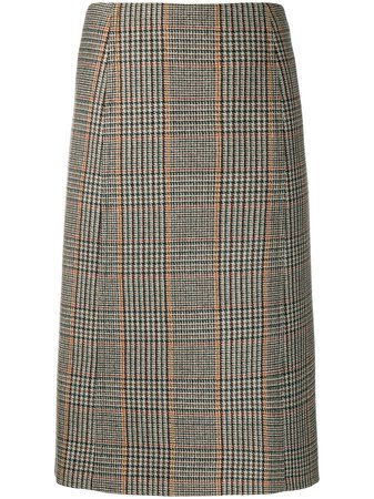Prada houndstooth-pattern pencil skirt - FARFETCH