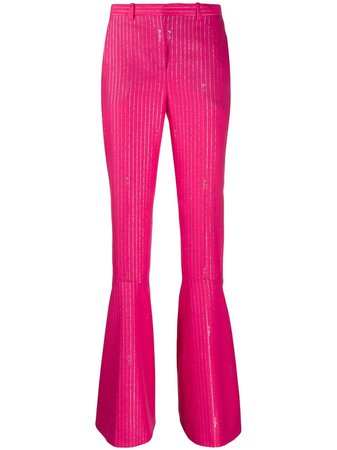Versace Pinstripe Flared Trousers - Farfetch
