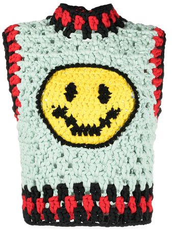 MERYLL ROGGE Smiley Face Crochet Vest - Farfetch