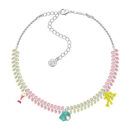 ElectricGirl / Colorful Bio Crystal Dewdrop Necklace – YVMIN