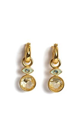 Gold-Plated Twinkle Eye Earrings By Lizzie Fortunato | Moda Operandi
