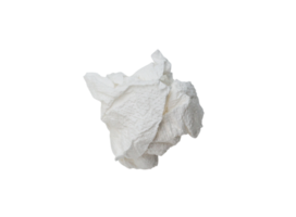Single screwed or crumpled tissue paper or napkin in strange shape after use in toilet or restroom isolated with clipping path in png file format 19908314 PNG