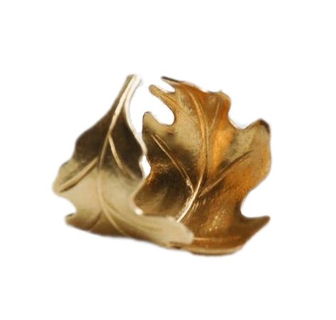 gold autumn leaf ring