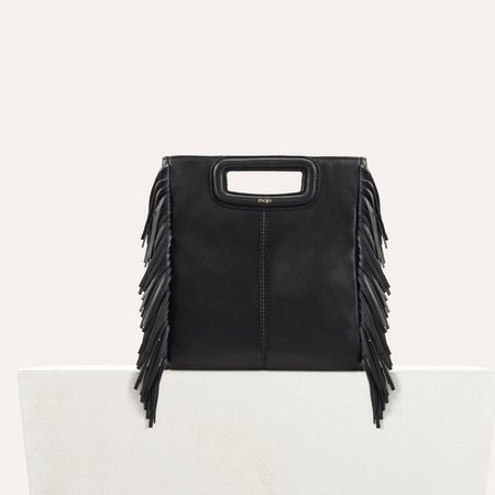 MLEATHER M bag with leather fringes M Bags  Maje