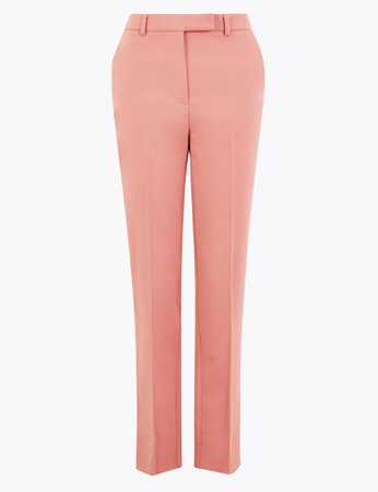 Mia Slim Cotton Ankle Grazer Trousers | M&S Collection | M&S