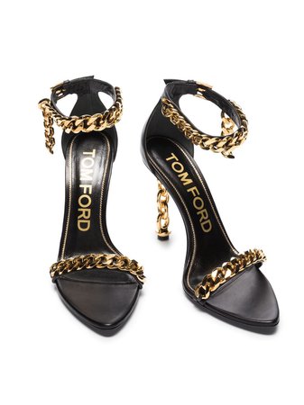 TOM FORD chain-link Leather Sandals - Farfetch