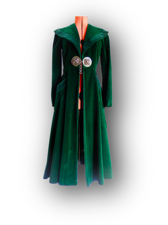 green velvet vintage 1960s Aristos of Carnaby Street coat