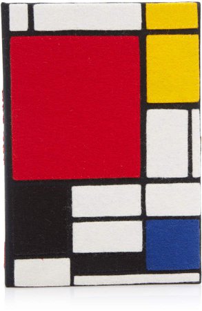 Olympia Le-Tan Mondrian Embroidered Canvas Clutch
