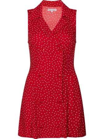 Reformation Leith polka-dot Print double-breasted Mini Dress - Farfetch