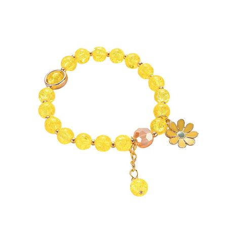 Fruugo AU - Crystal Beads Daisy Flower Pendant Lucky Bracelet Women Girls Jewelry Gift