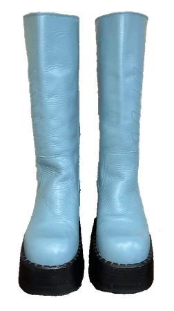 blue black boots