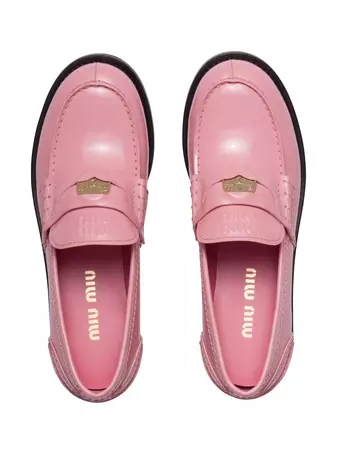 Miu Miu patent leather penny loafers