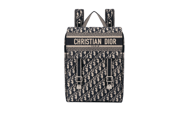 BACKPACK Blue Dior Oblique Embroidery