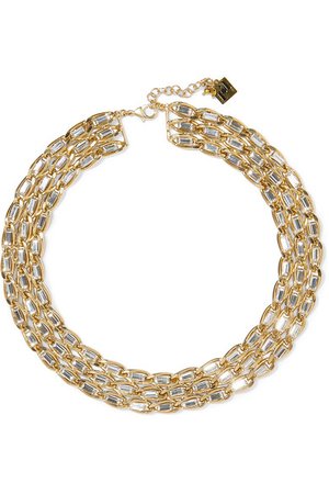 Rosantica | Gold-tone crystal necklace | NET-A-PORTER.COM