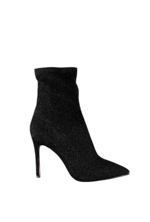 Black glitter stiletto sock boots - Essentiel Antwerp - French website