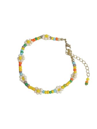 [objet213오브제213]Colorful Flower Beads Bracelet