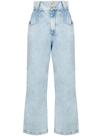 Alessandra Rich crystal-wide-leg Jeans - Farfetch