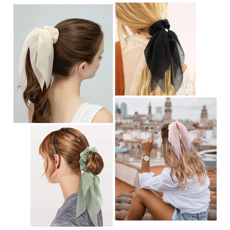 Headband Ribbon Long Satin Rubber Bands for Hair Elastic Band Korean Silk Scrunchie Headwear Headbands Women's Hair Accessories|Women's Hair Accessories| - AliExpress
