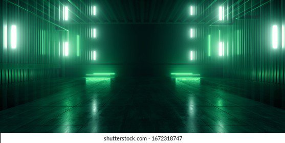 Futuristic Sci Fi Dance Club Stage Stock Illustration 1672318747