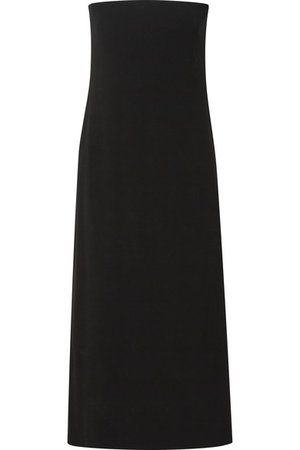 The Row | Paola strapless crepe midi dress | NET-A-PORTER.COM