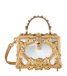 Dolce & Gabbana Mirror Embellished Top Handle Bag