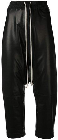 cropped leather trousers