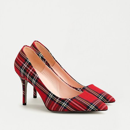 J.Crew: Elsie Pumps In Plaid With Glitter Sole