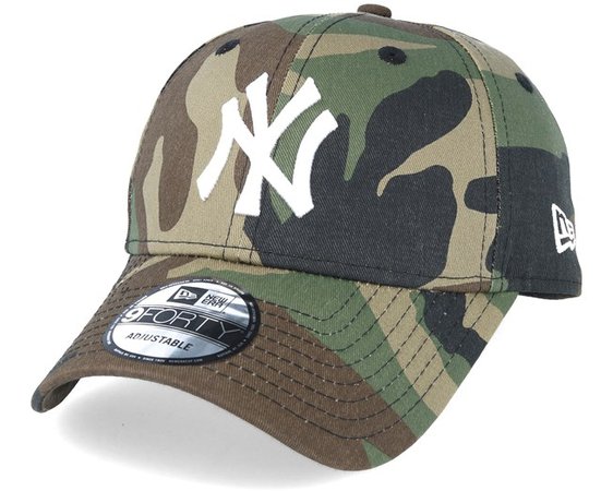 NY Yankees Basic Camo/White 940 Adjustable - New Era caps - Hatstoreworld.com