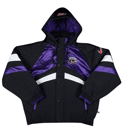 supreme x Nike hooded sport jacket “purple “