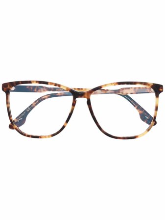 Victoria Beckham Eyewear tortoiseshell-effect Square Glasses - Farfetch