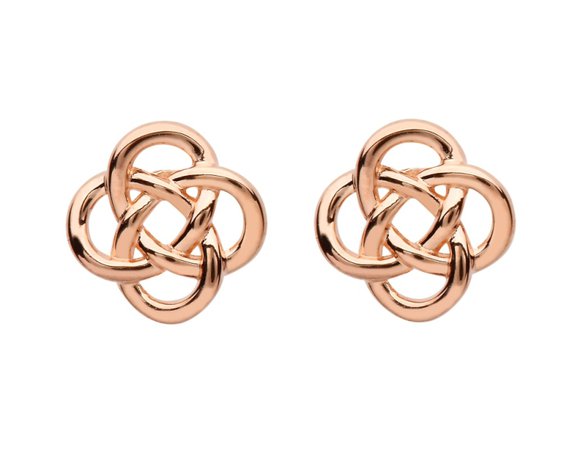 Rose Gold Celtic Knot Stud Earrings