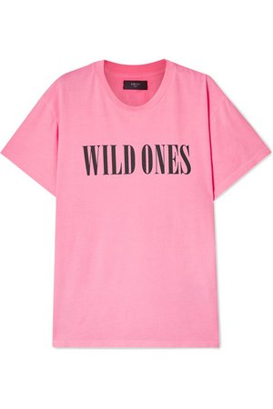 AMIRI | Wild Ones printed neon cotton-jersey T-shirt | NET-A-PORTER.COM