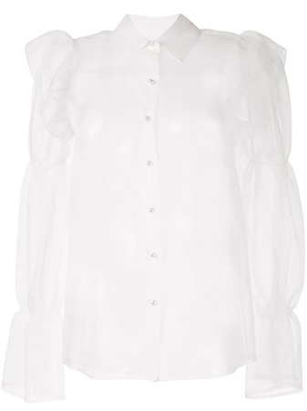 Macgraw Souffle sheer blouse - FARFETCH