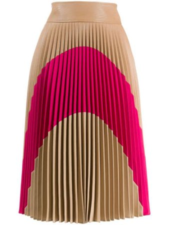 Stella McCartney colour-block Pleated midi-skirt - Farfetch