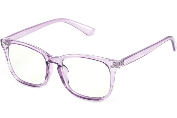 clear purple glasses