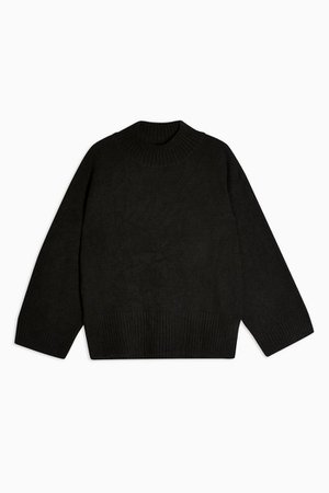 Black Central Seam Knitted Jumper | Topshop