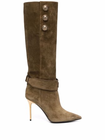 Balmain clasp-strap knee-high Boots - Farfetch