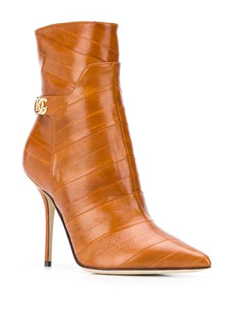 Dolce & Gabbana pointed-toe Leather Ankle Boots - Farfetch