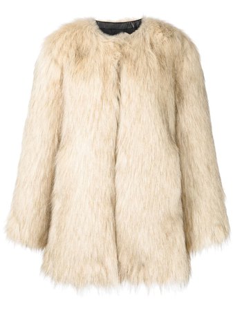 Shop KHAITE Remy faux-fur coat with Express Delivery - FARFETCH