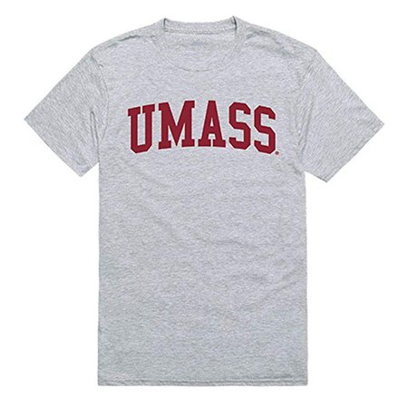 UMass University of Massachusetts Amherst Game Day Tee T-Shirt Heather Grey Medium | Amazon.com