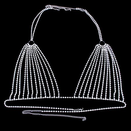 Amazon.com: Stonefans Sexy Rhinestone Body Chain Bra for Women Crystal Body Jewelry Waist Chain Harness Necklace Bra Top Valentine's Gift,Gold-Color: Jewelry