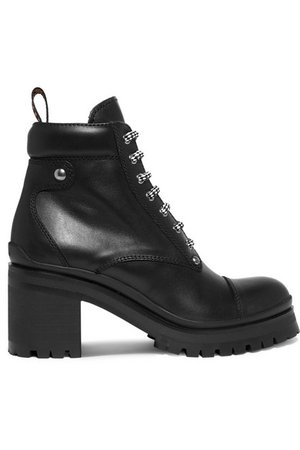 Miu Miu | Leather ankle boots | NET-A-PORTER.COM