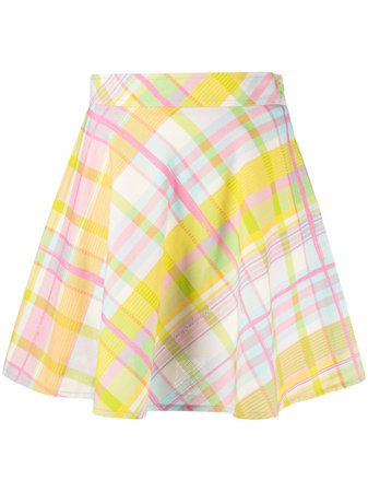 Shop Boutique Moschino check-print flared skirt with Express Delivery - FARFETCH