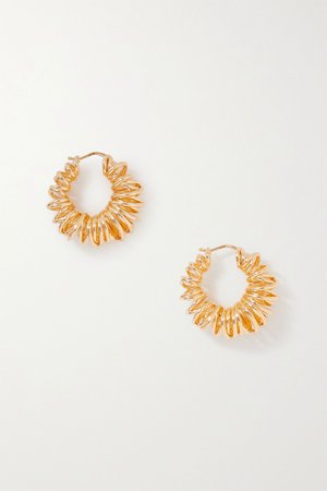 Gold Gold-plated hoop earrings | Bottega Veneta | NET-A-PORTER