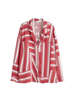 Violeta BY MANGO Striped pyjama-style shirt
