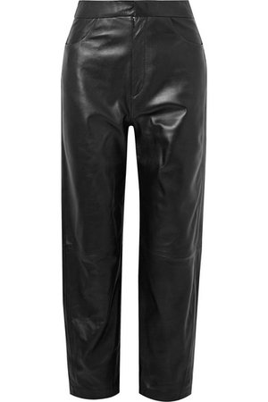 Totême | Novara leather straight-leg pants | NET-A-PORTER.COM