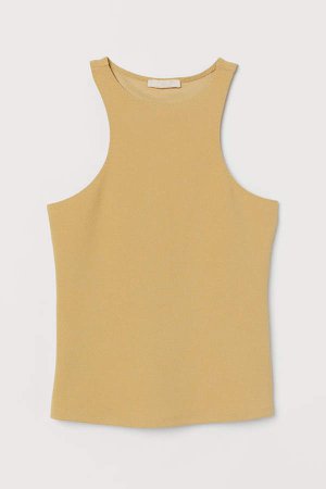 Creped Tank Top - Yellow
