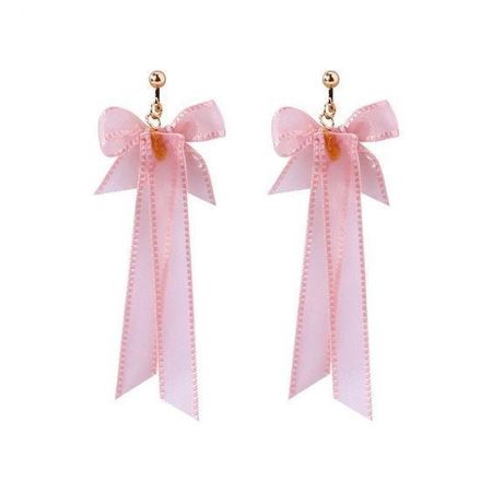 earring bow pink